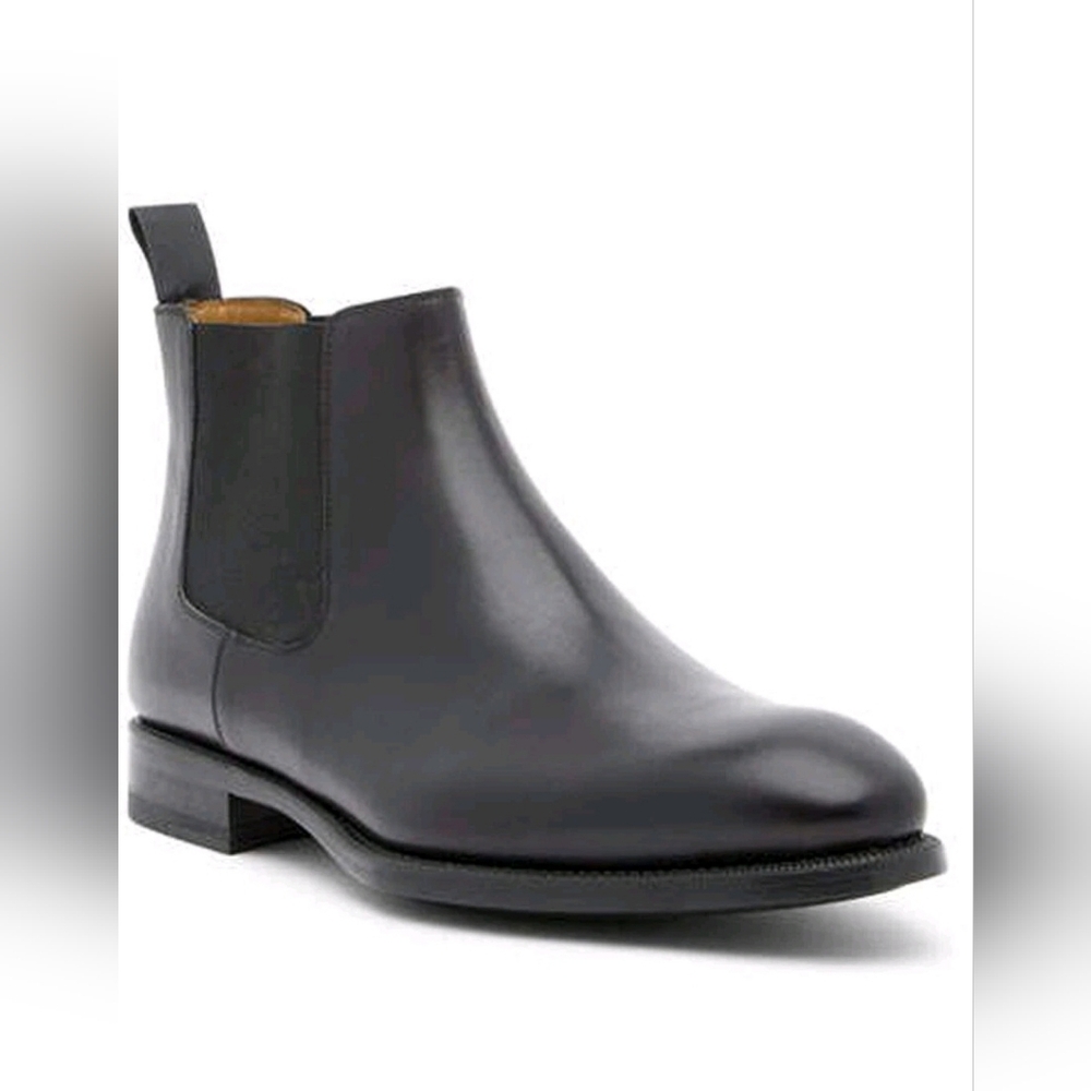 Size 10 - 🆕️ Magnanni Men's Black Leather Chelsea Boots